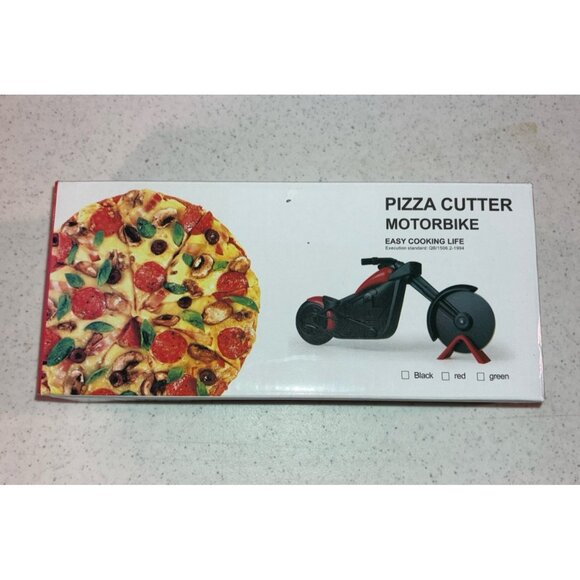 Motorcycle Pizza Cutter, stainless steel New‎ in Box Fast Shipping! - Picture 1 of 2